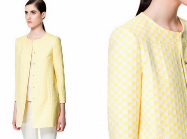 Manteau à damiers Zara