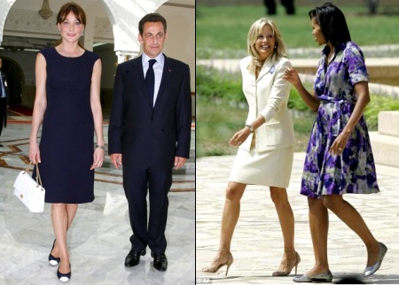 Carla Bruni Sarkozy et Michelle Obama