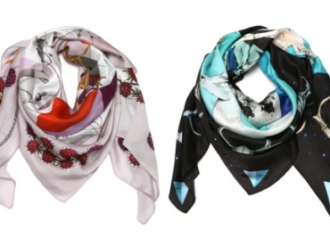 Foulards en soie Forget me not