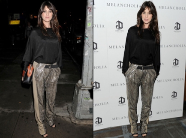 Le pantalon Balenciaga de Charlotte Gainsbourg