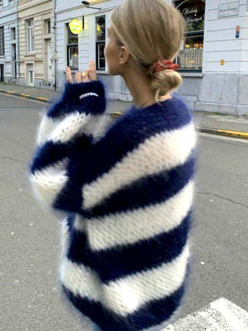 Note pour la rentre : se tricoter un pull marinire aux allures de nuage !
