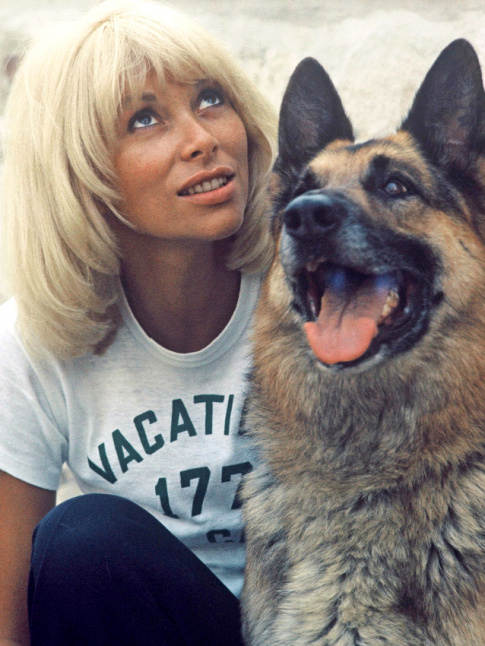 Peau hle + tee-shirt blanc + blond bb = le bon mix