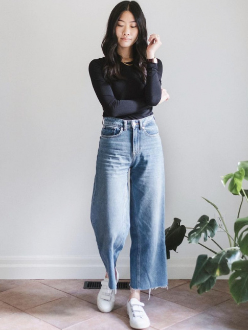 Wanted : un jean large taille haute 7/8 !