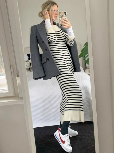 Wanted : une robe pull marinire mi-longue !