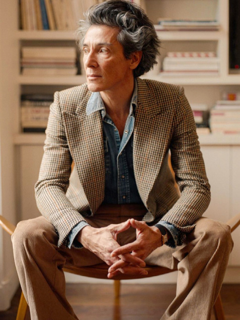 Veste en tweed + chemise en jean = le bon mix