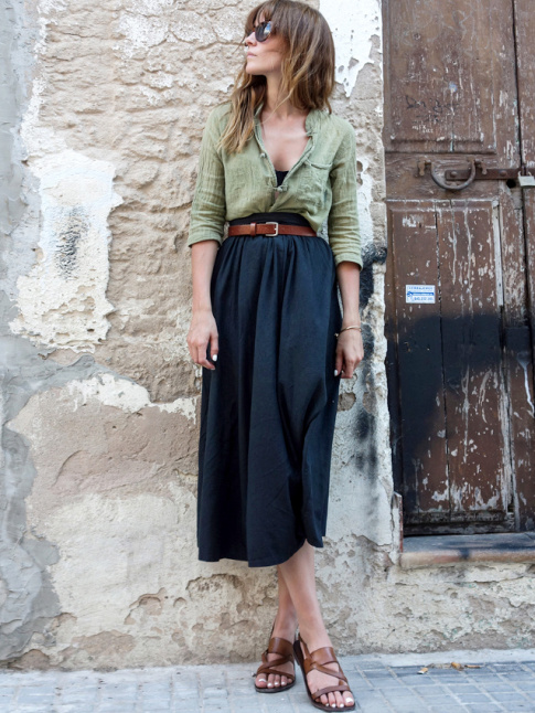 Mlant kaki utilitaire et noir fminin, ce look a tout bon !