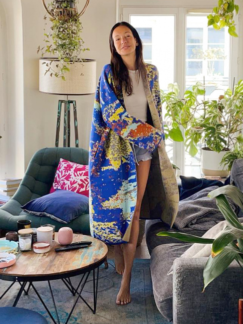Wanted : un kimono  porter aussi bien  l'intrieur qu' l'extrieur !