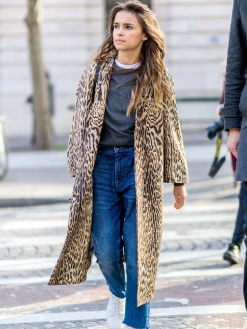 Imprim lopard + look casual = le bon mix