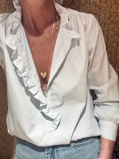 Mlant froufrous matriss et petits carreaux discrets, cette chemise a tout bon !