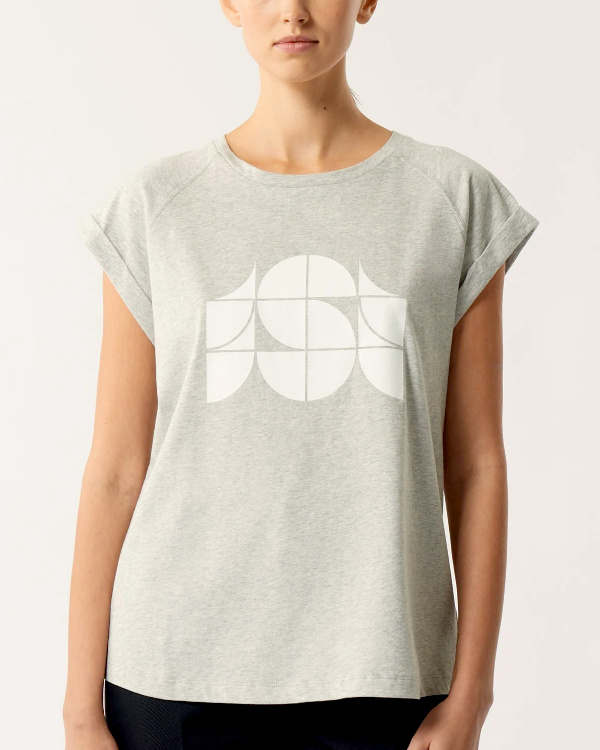 t-shirt srigraphi en jersey de coton gris chin