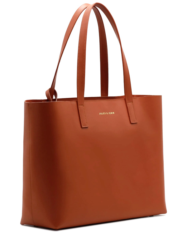 Sac cabas cuir brique