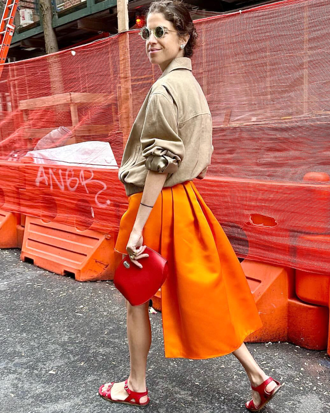 Orange + kaki très léger = le bon mix