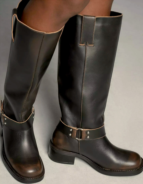 Bottes Moto marron