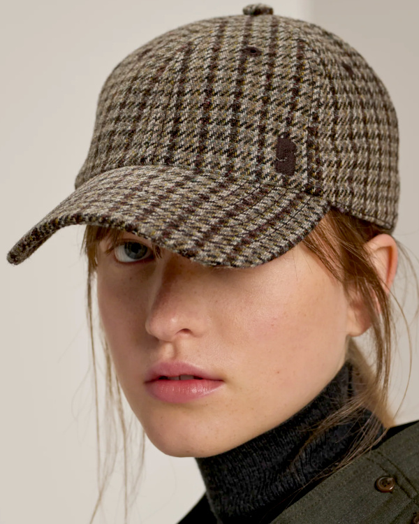 Casquette en tweed  carreaux