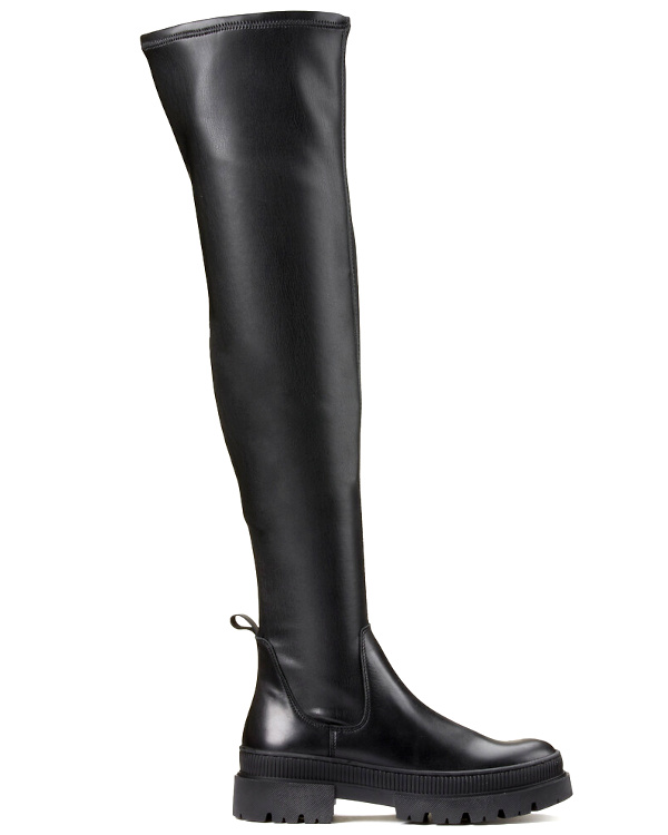 Bottes cuissardes  semelle crante noir