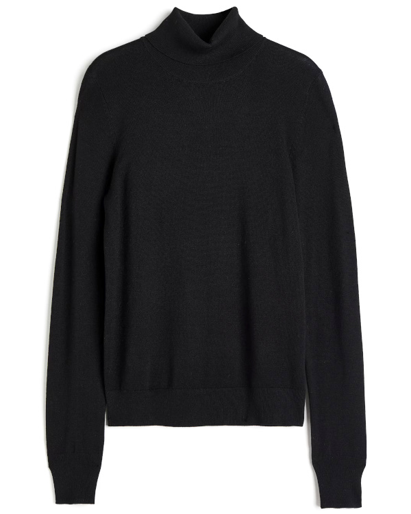 Pull col roul noir