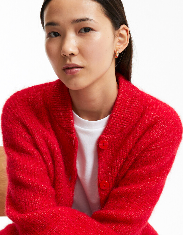 Pull rouge la Redoute