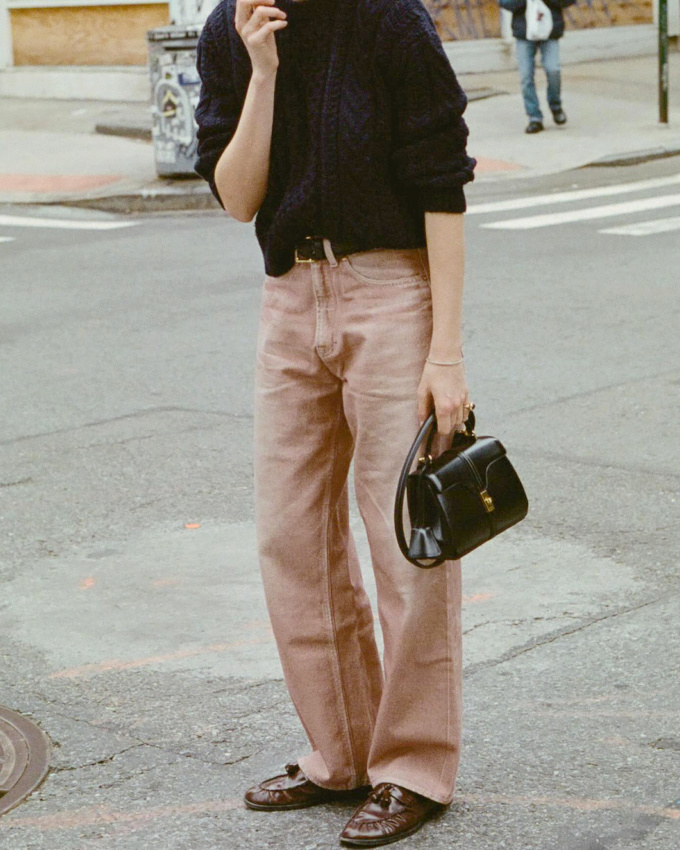 Wanted : un jean large rose délavé !