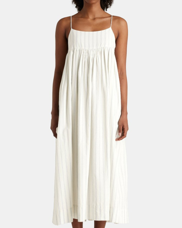 Robe Longue Ample Libel À Rayures Coton Bio