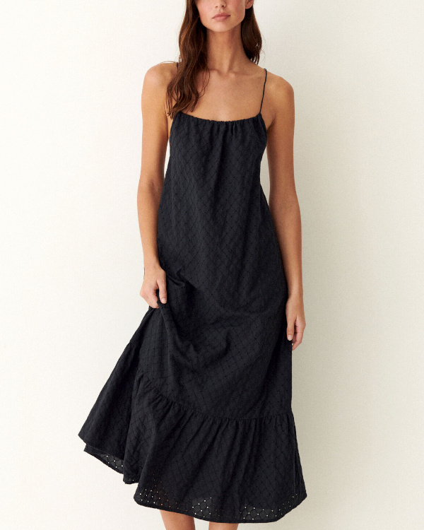Robe fleurie noire