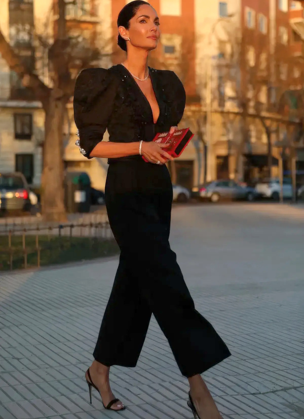Combinaison noire look mariage
