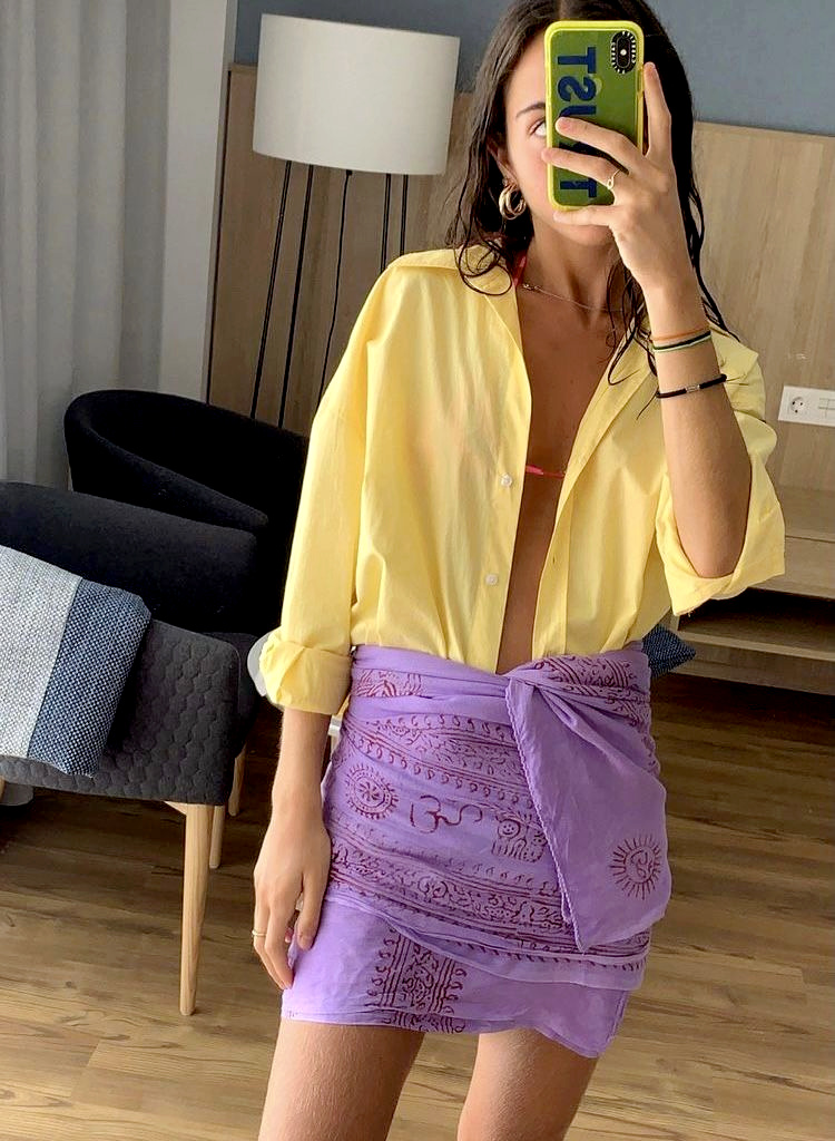 Jaune pâle + violet = le bon mix