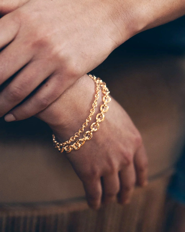 Maxi bracelet dor  l'or fin - Dor