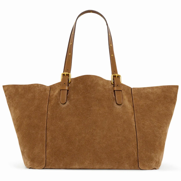 Cabas en cuir velours intrieur mtallis