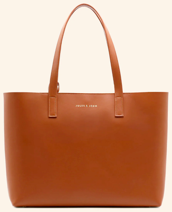 Sac cabas cuir brique