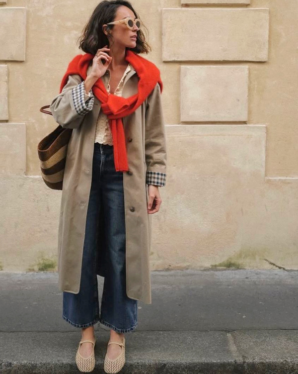 Trench + pull rouge