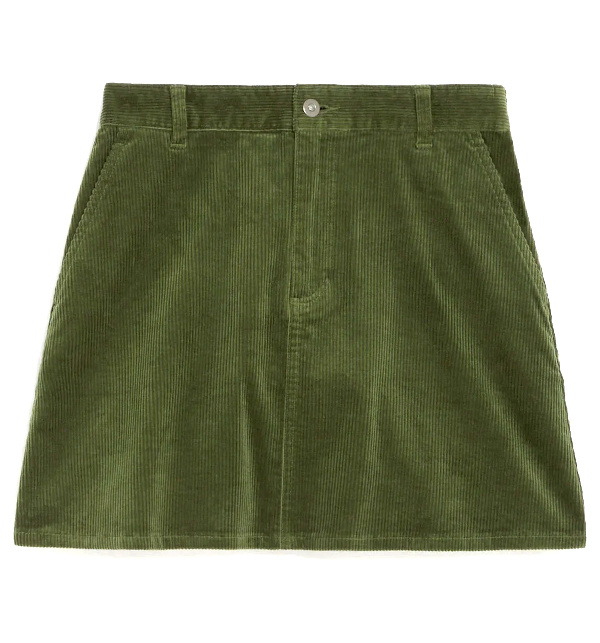 Jupe courte en velours ctel