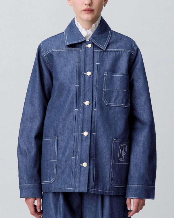 Veste denim droite