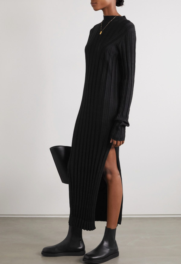 Robe noire + bottines noires