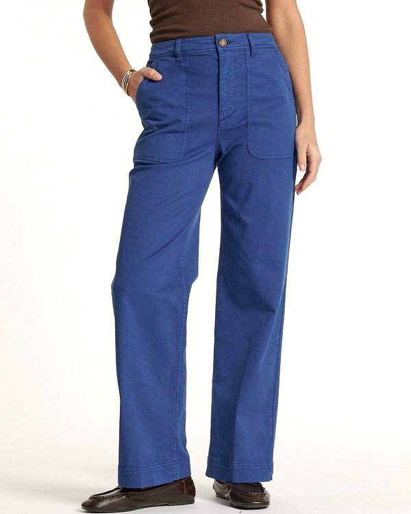 PANTALON DROIT LARGE TAILLE HAUTE